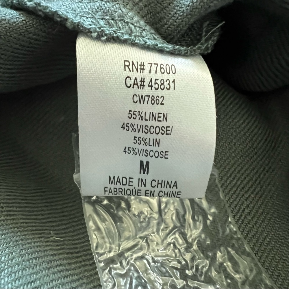 NWT Chaser Linen Blend Button Front A-Line Midi Skirt Coastal Minimalist Medium - Picture 13 of 16